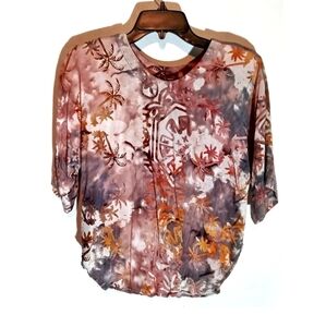 Vintage Tropical Tantrum Beige Shirt